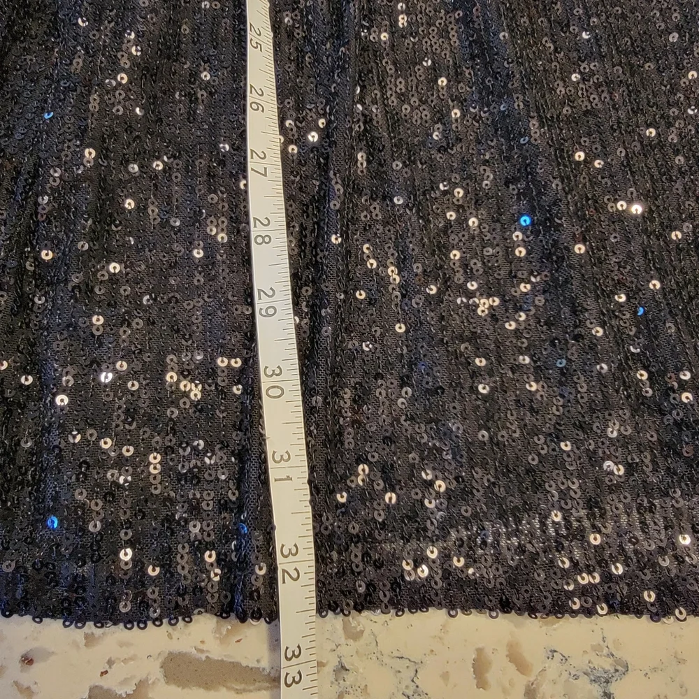 Crystal Sky Black Sparkle Long‎ Sleeve Mini Dress Size Medium NWT - Picture 10 of 10